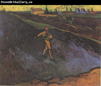 Vincent Van Gogh The Sower:Outskirts of Arles in the Background (nn04)